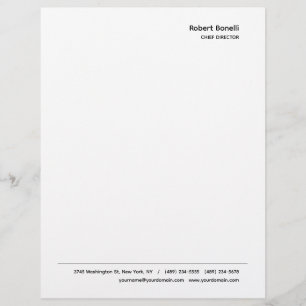 Papel Timbrado Moderno Branco Simples Minimalista