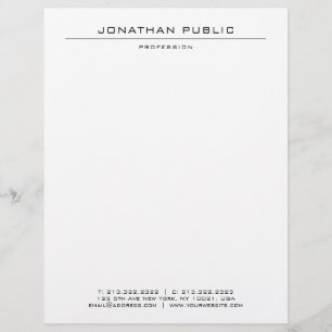 Papel Timbrado Moderno Modelo Branco Simples Elegante Personaliza