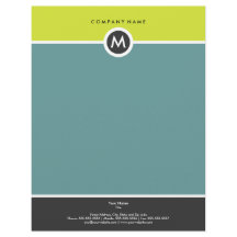 Moderno Monograma Business Letterhead