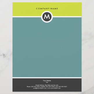 Papel Timbrado Moderno Monograma Business Letterhead