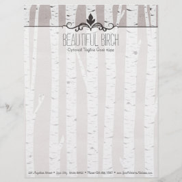 Papel Timbrado Moderno natural rústico das árvores & dos ramos da