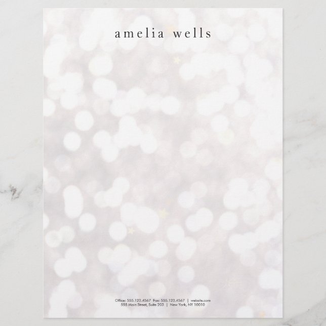 Papel Timbrado Moderno profissional criativo branco simples (Frente)