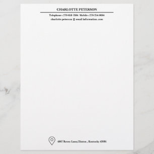 Papel Timbrado Moderno Simples Empresarial ou Pessoal 