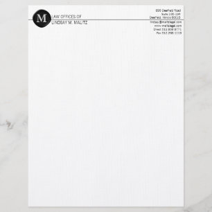 Papel Timbrado monograma de letras de negócios