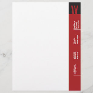 Papel Timbrado Monograma dos carmesins da verticalidade
