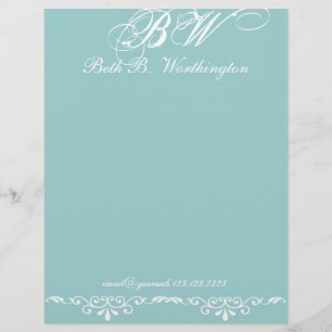 Papel Timbrado Monograma formal feito sob encomenda da