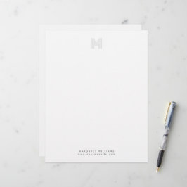 Papel Timbrado Monograma Moderno Simples Personalizado Profission
