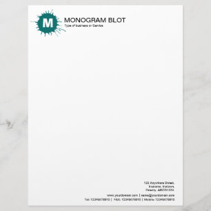 Papel Timbrado Monograma - Verde-Moss