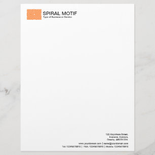 Papel Timbrado Motivo Espiral - Laranja