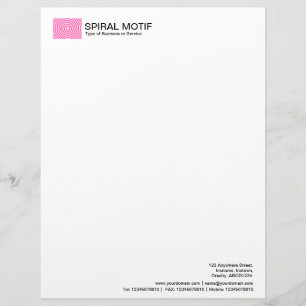 Papel Timbrado Motivo Espiral - Rosa
