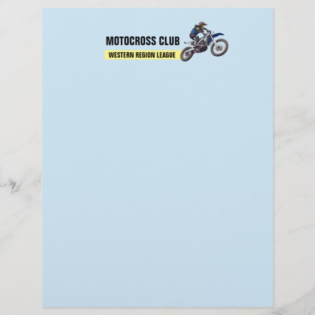 Papel Timbrado Motocross (Frente)