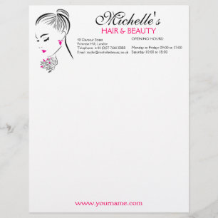 Papel Timbrado Mulher bonita com marcagem com ferro quente