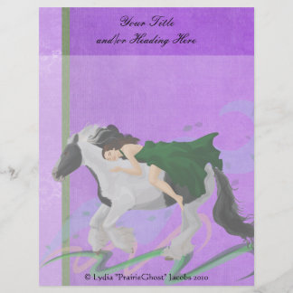 Papel Timbrado Mulher em Horseback Letterhead