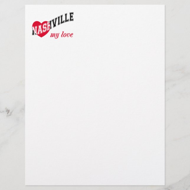 Papel Timbrado Nashville meu amor (Frente)