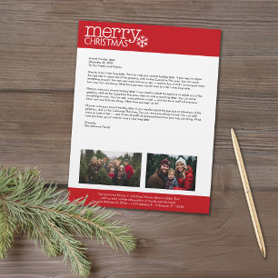 Papel Timbrado Natal - letra da família do feriado anual