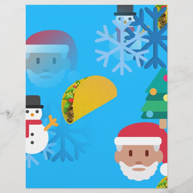 Papel Timbrado natal taco emoji (Frente)