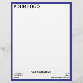 Papel Timbrado Navy Blue Frame Generic Adaptable