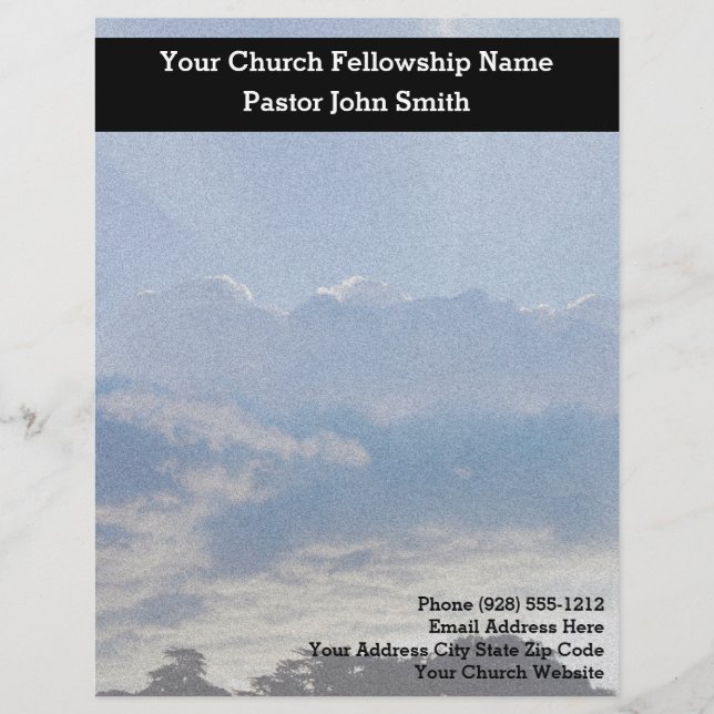 Papel Timbrado Negócios da Igreja do Céu Azul Grande FILTRADOS (Frente)