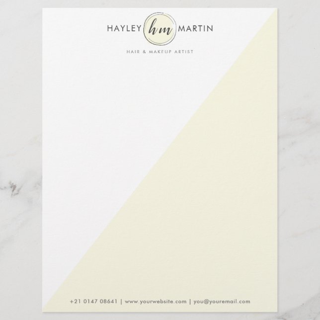 Papel Timbrado Negócios do artista de maquiagem profissional (Frente)