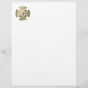 Papel Timbrado Nó dourado celta