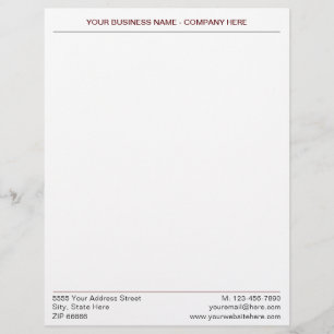 Papel Timbrado Nome comercial personalizado Endereço Letterhead c