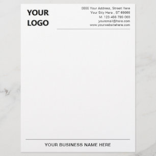 Papel Timbrado Nome comercial profissional Endereço Logotipo Letr