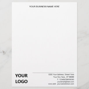 Papel Timbrado Nome do logotipo comercial personalizado Endereço