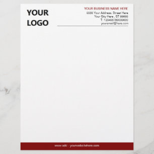 Papel Timbrado Nome do logotipo personalizado Endereço Informaçõe