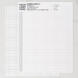 Papel Timbrado Nome e logotipo personalizados da empresa | Folhas