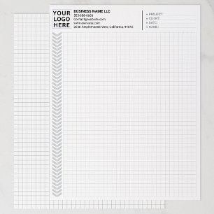 Papel Timbrado Nome e logotipo personalizados da empresa Folhas