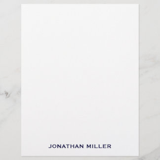 Papel Timbrado Nome Tipográfico de Marinho Simples