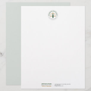 Papel Timbrado Notário Móvel Personalizado Assinatura Legal Verde