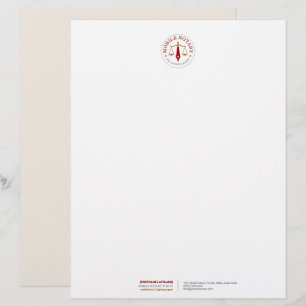 Papel Timbrado Notário Móvel Personalizado Assinatura Legal Vinho