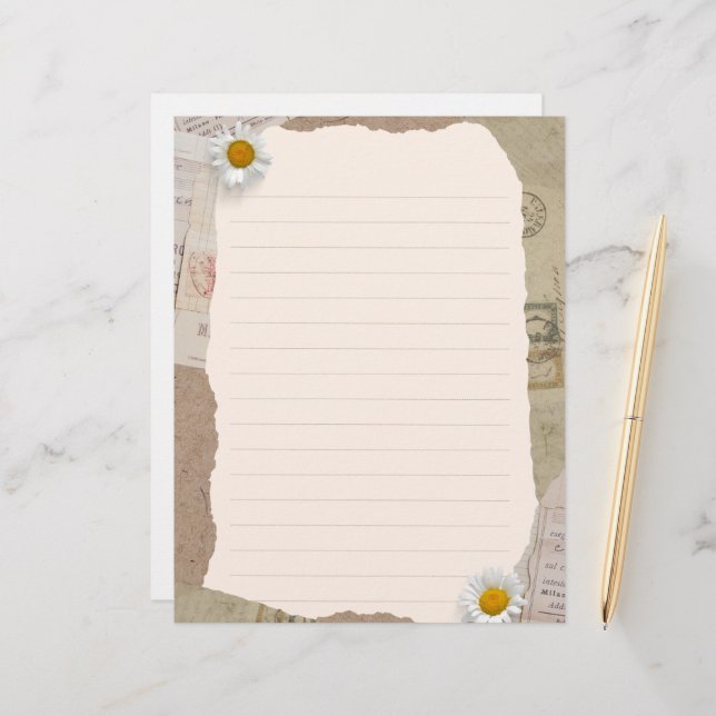 Papel Timbrado Notas da Linhagem do Livro Branco da Pintura Casta (Frente/Verso In Situ)