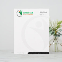 Papel Timbrado Nutrição Bem-Estar e Malhação Treinador de Negócio