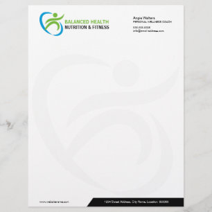 Papel Timbrado Nutrição Bem-Estar e Malhação Treinador de Negócio