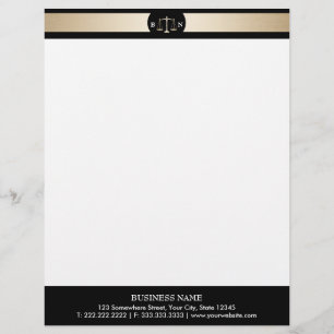 Papel Timbrado O advogado na lei Dourado da beira da lei escala o