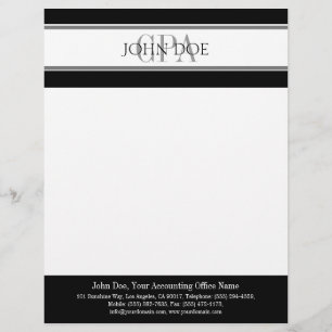 Papel Timbrado O cabeçalho de CPA do contador combina o cartão 