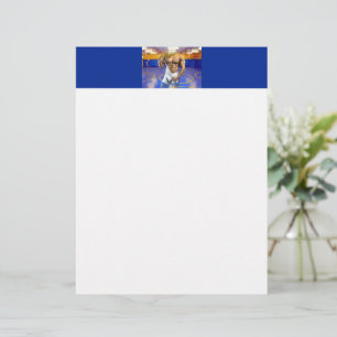 Papel Timbrado O cara musculoso do SlipperyJoe com six-pack acade