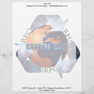 Papel Timbrado O Dia da Terra Muda O Mundo