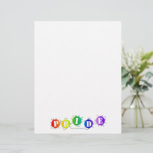 Papel Timbrado O letreiro de orgulho de cores arco-íris do Slippe