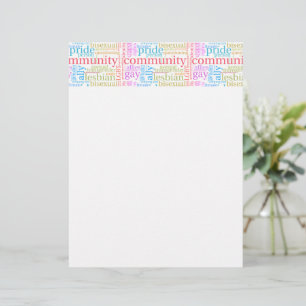 Papel Timbrado O orgulho gay do arco-íris artístico de Slippery