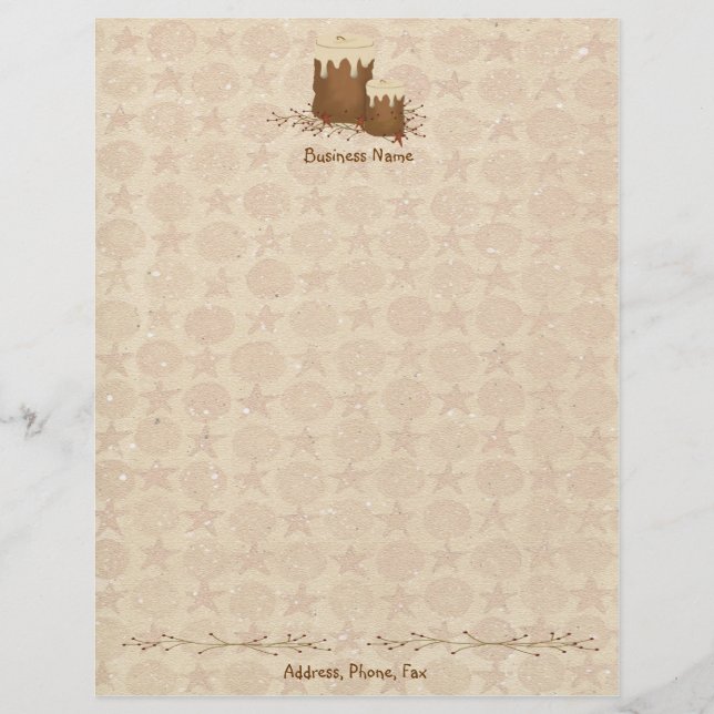 Papel Timbrado O primitivo Candles o cabeçalho (Frente)