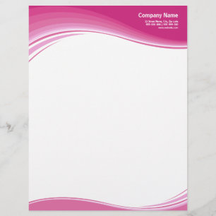 Papel Timbrado O rosa quente acena o cabeçalho