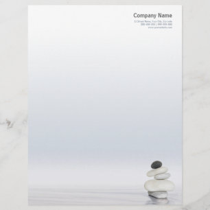 Papel Timbrado O zen apedreja o cabeçalho