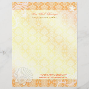 Papel Timbrado Oceanfront Sea Shell Wedding Business