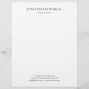 Papel Timbrado Olhar nostálgico branco minimalista elegante