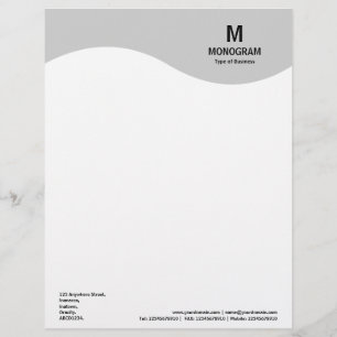 Papel Timbrado Onda monográfica - CCCC Cinza leve