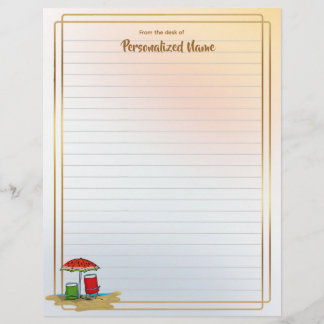 Papel Timbrado Ondas de Melancia Lindas Letterhead