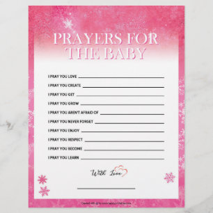 Papel Timbrado Orações Para O Bebê [Rosa Neve]